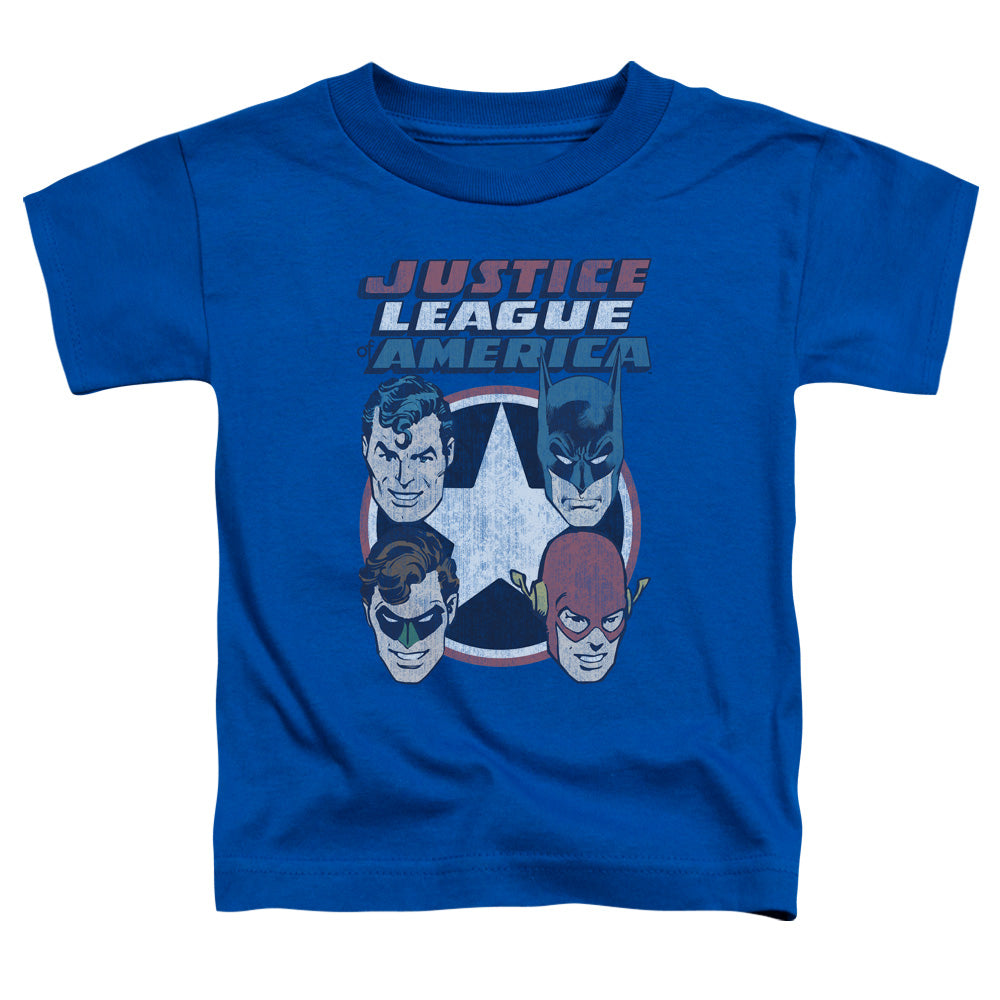 DC Comics 4 Stars Toddler Kids Youth T Shirt Royal Blue Officially Licensed