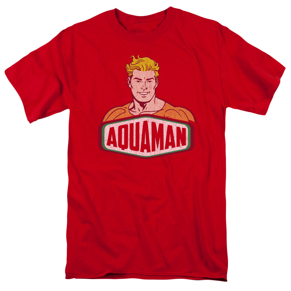 DC Comics Aquaman Sign Mens T Shirt Red Officially Licensed