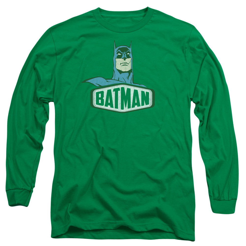 DC Comics Batman Sign Mens Long Sleeve Shirt Kelly Green Officially Licensed