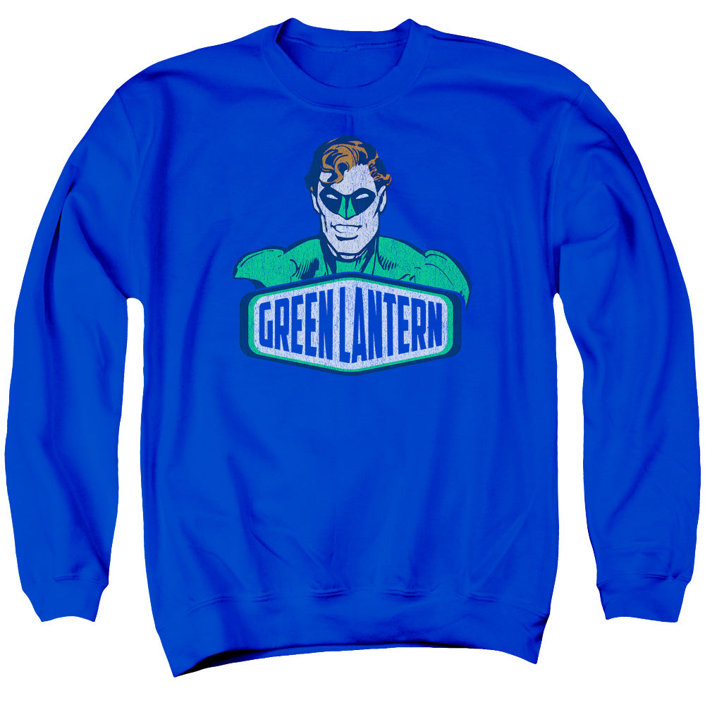DC Comics Green Lantern Sign Mens Crewneck Sweatshirt Royal Blue Officially Licensed
