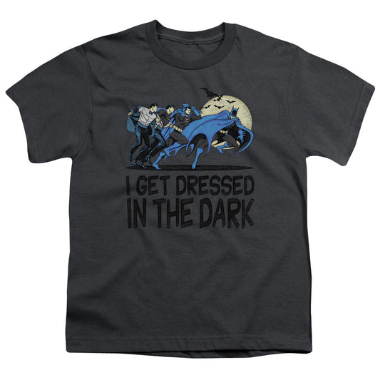 DC Comics Get Dressed Kids Youth T Shirt Charcoal Officially Licensed