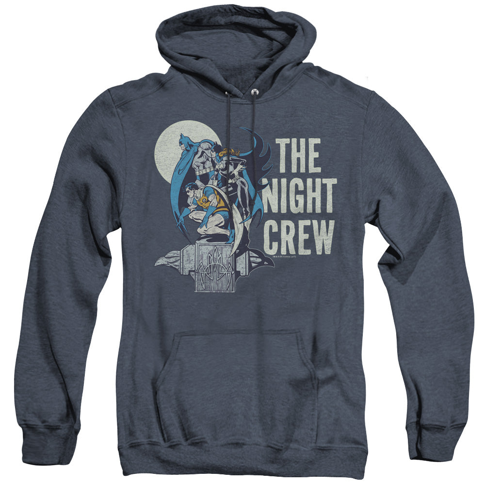 DC Comics Night Crew Heather Mens Hoodie Navy Blue Officially Licensed