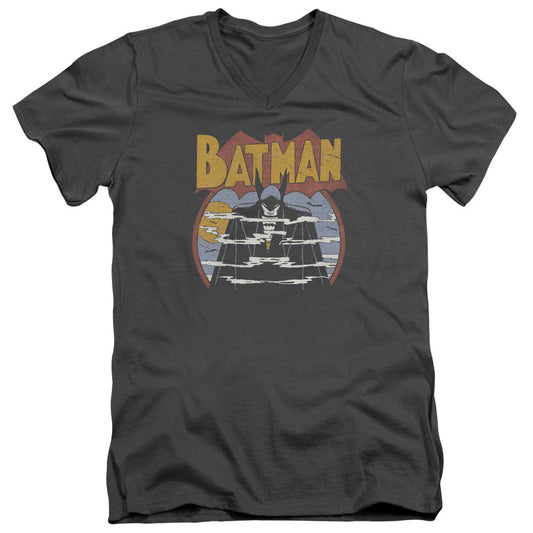 DC Comics Foggy Mens Slim Fit V Neck T Shirt Charcoal Officially Licensed