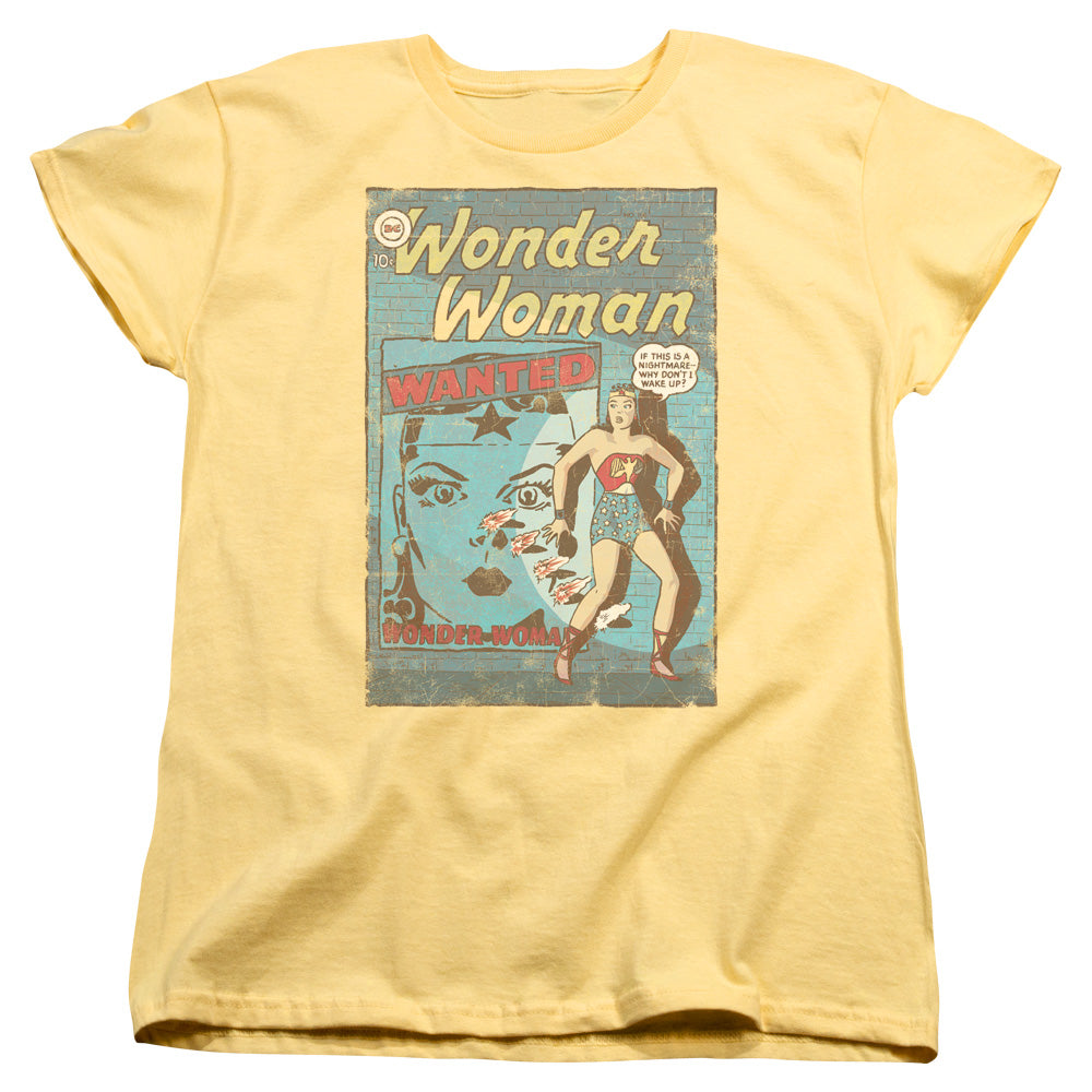 DC Comics Ww Wanted Womens T Shirt Banana Officially Licensed