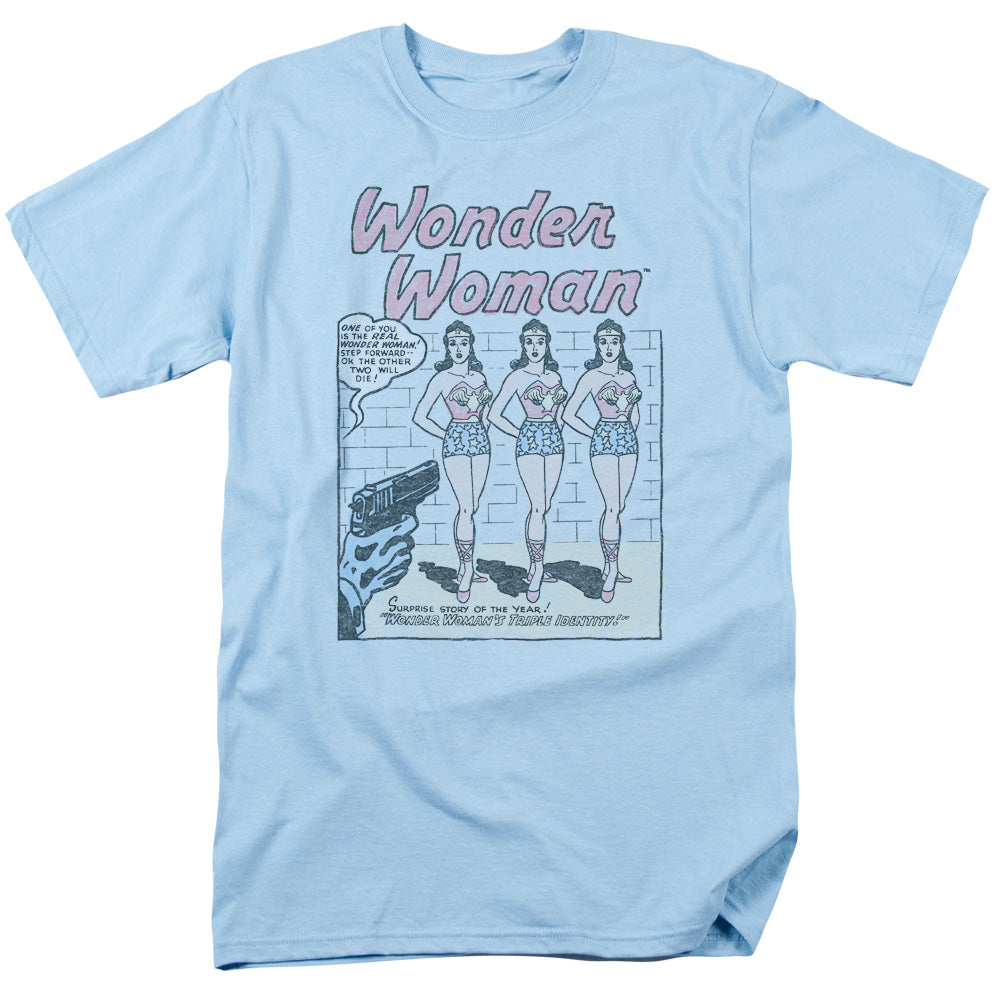 DC Comics Multiple Ww Mens T Shirt Light Blue Officially Licensed