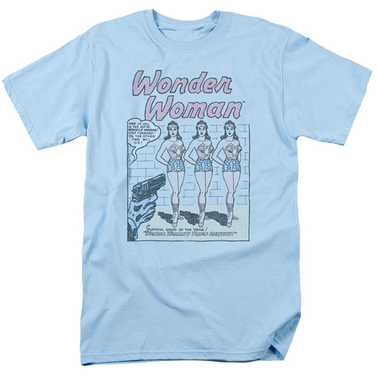 Dc Multiple Ww Mens T Shirt Light Blue Officially Licensed