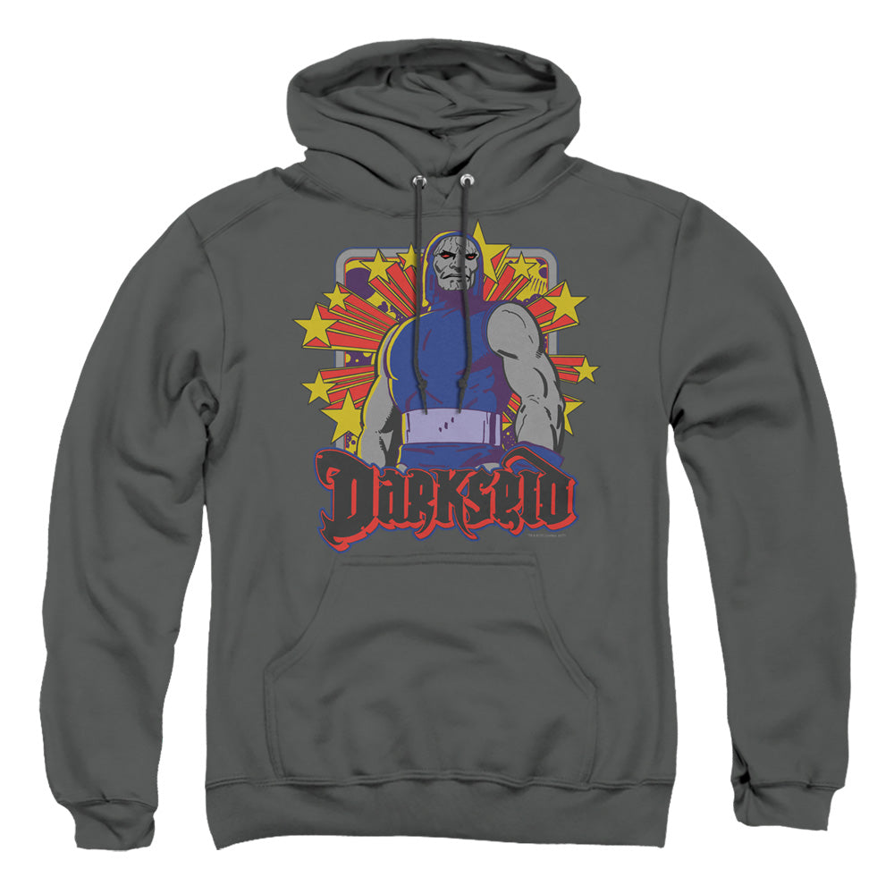 Dc Darkseid Stars Mens Hoodie Charcoal Officially Licensed