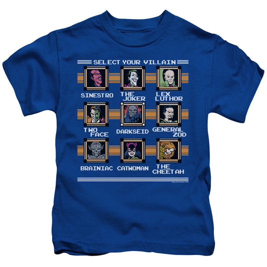 DC Comics Stage Select Juvenile Kids Youth T Shirt Royal Blue Officially Licensed