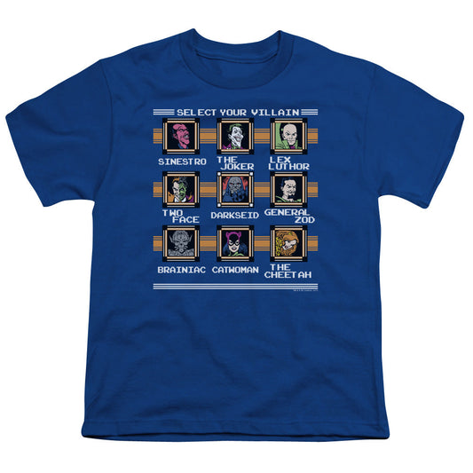 DC Comics Stage Select Kids Youth T Shirt Royal Blue Officially Licensed