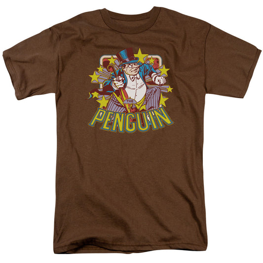 DC Comics Penguin Stars Mens T Shirt Coffee Officially Licensed