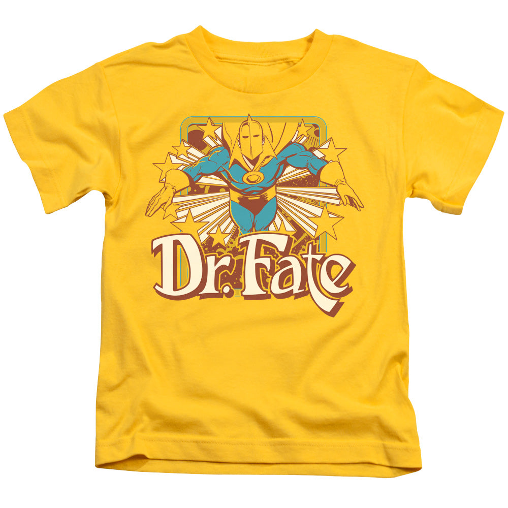DC Comics Dr Fate Stars Juvenile Kids Youth T Shirt Yellow Officially Licensed