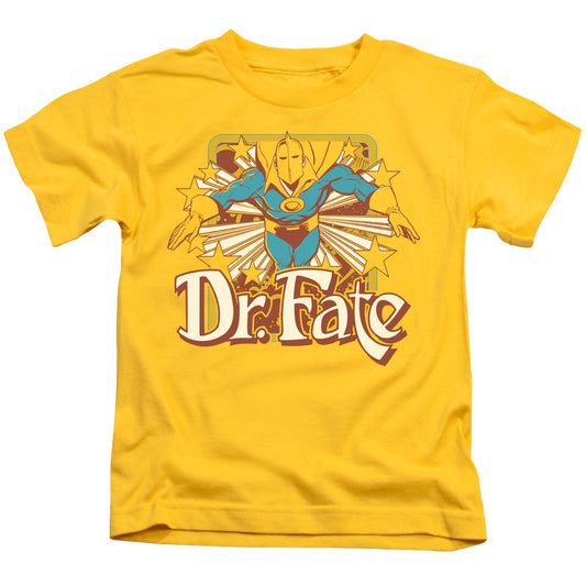 DC Comics Dr Fate Stars Juvenile Kids Youth T Shirt Yellow Officially Licensed