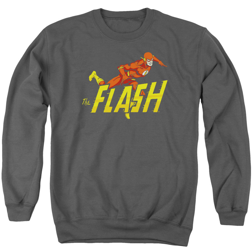 DC Comics Flash 8 Bit Flash Mens Crewneck Sweatshirt Black Officially Licensed