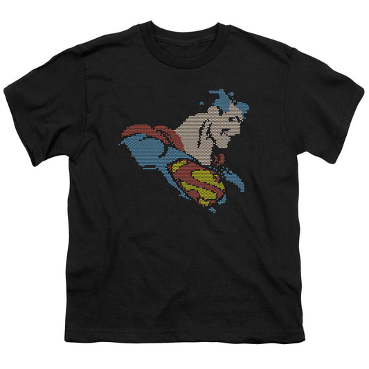 DC Comics Lite Brite Superman Kids Youth T Shirt Black Officially Licensed