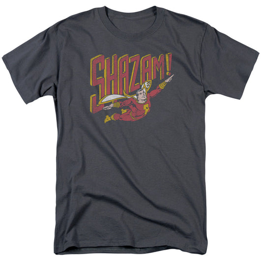 DC Comics Shazam!! Mens T Shirt Charcoal Officially Licensed