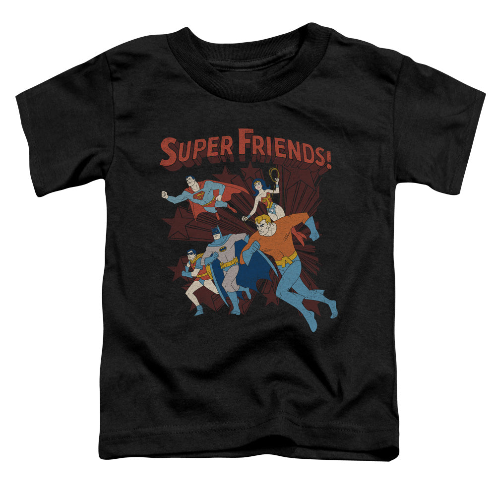DC Comics Super Running Toddler Kids Youth T Shirt Black Officially Licensed