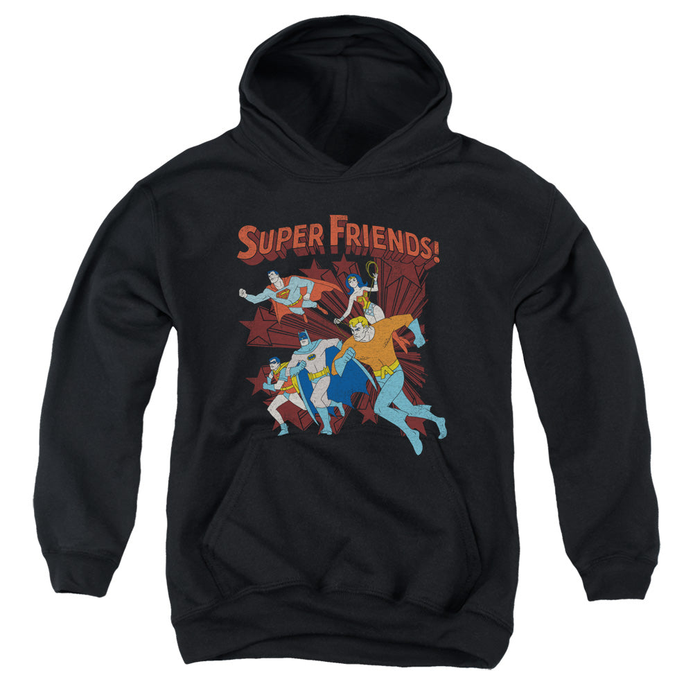 DC Comics Super Running Kids Youth Hoodie Black Officially Licensed