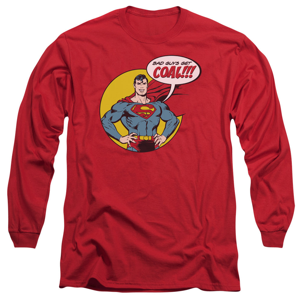 DC Comics Coal Mens Long Sleeve Shirt Red Officially Licensed
