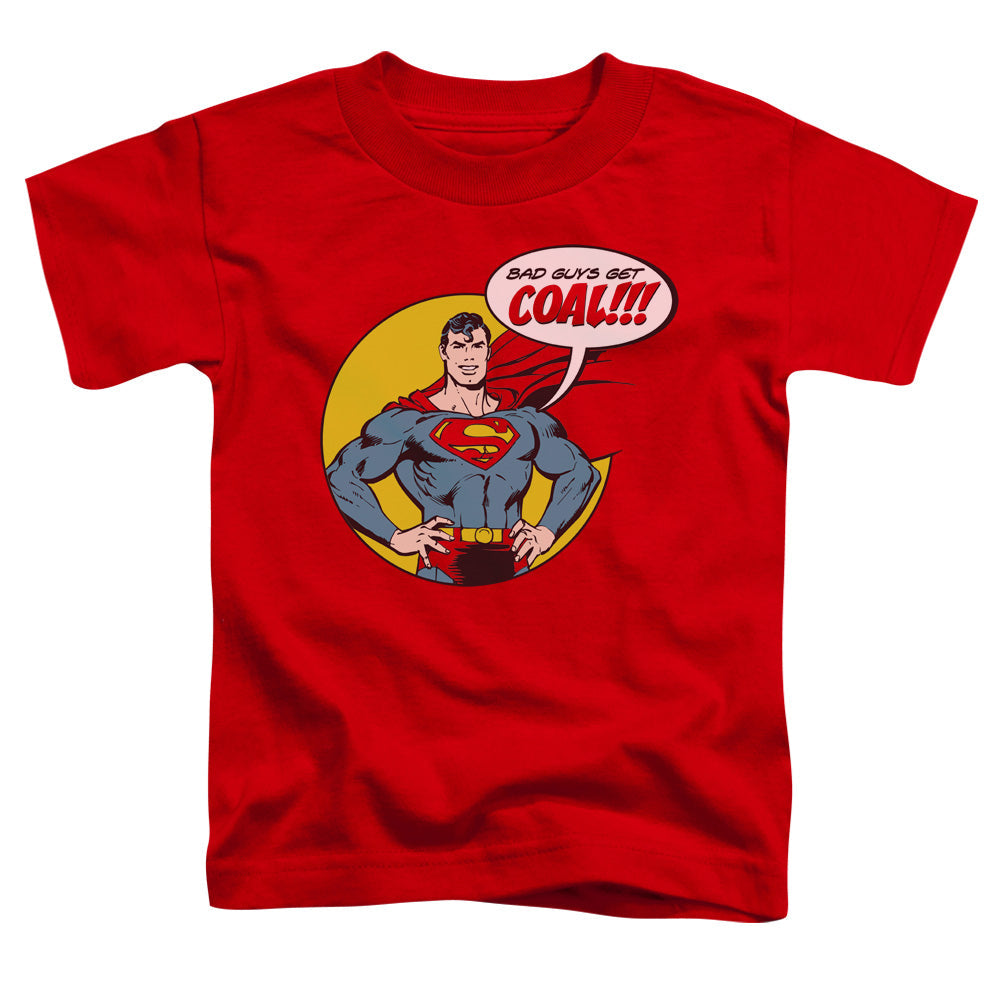 DC Comics Coal Toddler Kids Youth T Shirt Red Officially Licensed