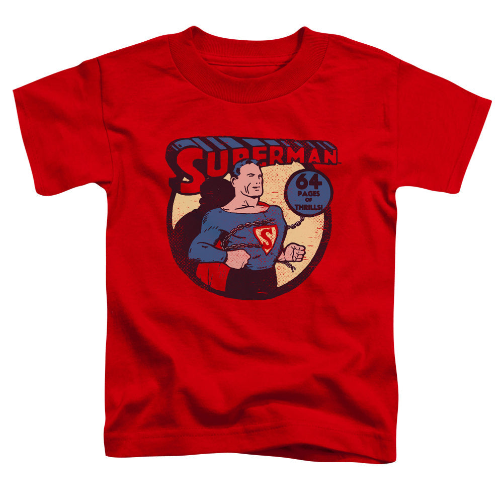 DC Comics Superman 64 Toddler Kids Youth T Shirt Red Officially Licensed