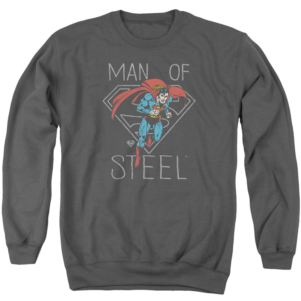 DC Comics Hardened Heart Mens Crewneck Sweatshirt Charcoal Officially Licensed