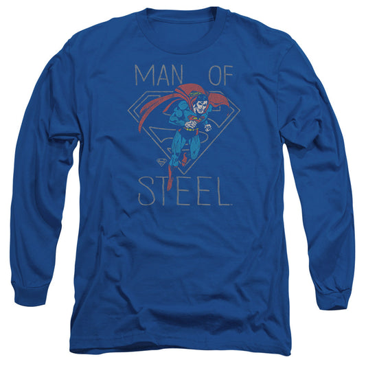 Dc Hardened Heart Mens Long Sleeve Shirt Royal Officially Licensed