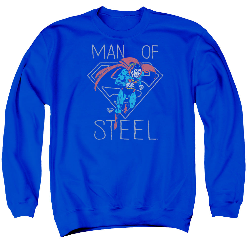 DC Comics Hardened Heart Mens Crewneck Sweatshirt Royal Blue Officially Licensed