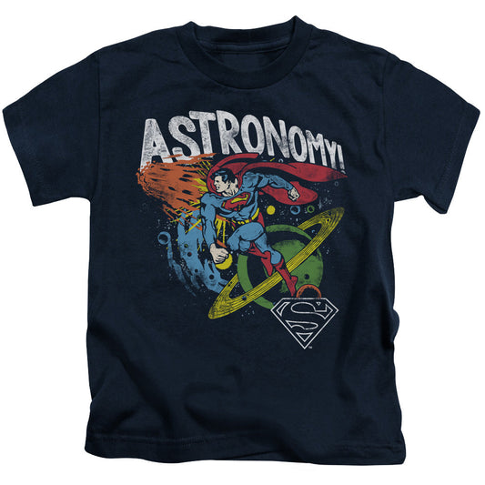 DC Comics Astronomy Juvenile Kids Youth T Shirt Navy Blue Officially Licensed