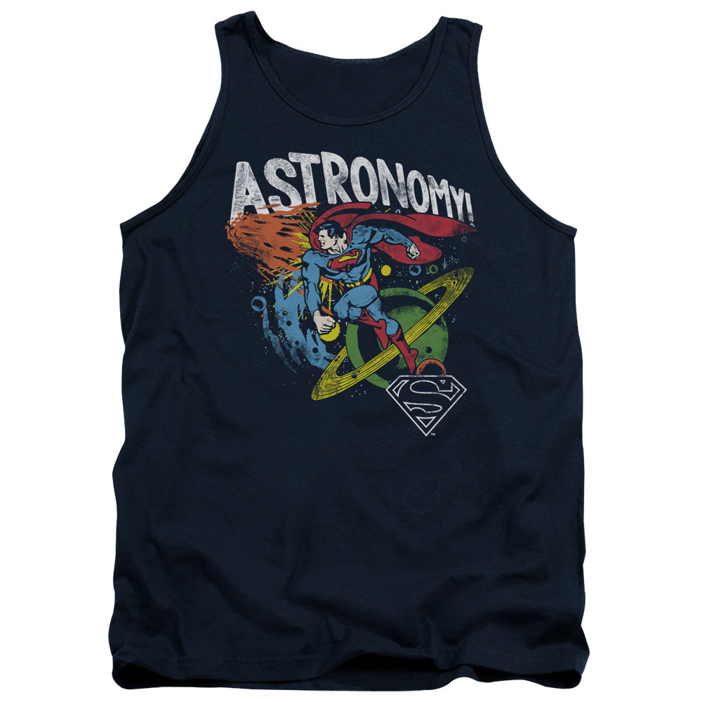 DC Comics Astronomy Mens Tank Top Shirt Navy Blue Officially Licensed