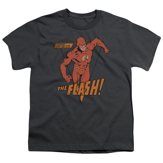 DC Comics Flash Whirlwind Kids Youth T Shirt Charcoal Officially Licensed