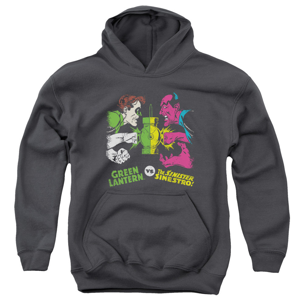 DC Comics Gl Vs Sinestro Kids Youth Hoodie Charcoal Officially Licensed
