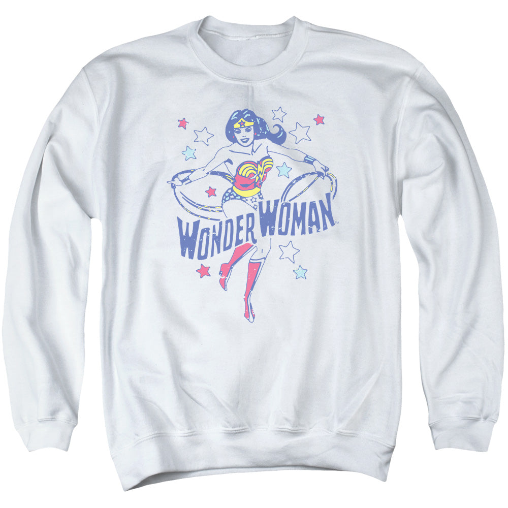 DC Comics Wonder Stars Mens Crewneck Sweatshirt White Officially Licensed