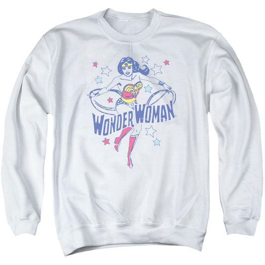 DC Comics Wonder Stars Mens Crewneck Sweatshirt White Officially Licensed
