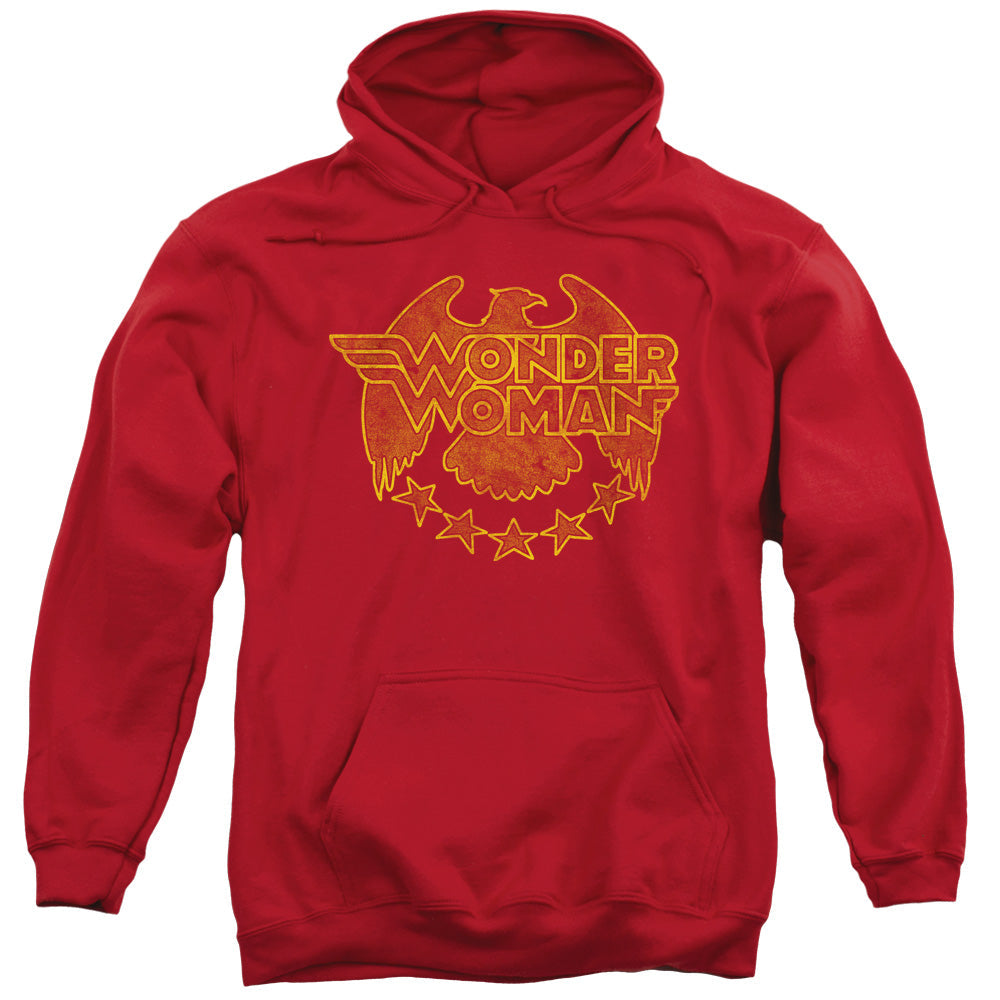 DC Comics Wonder Eagle Mens Hoodie Red Officially Licensed