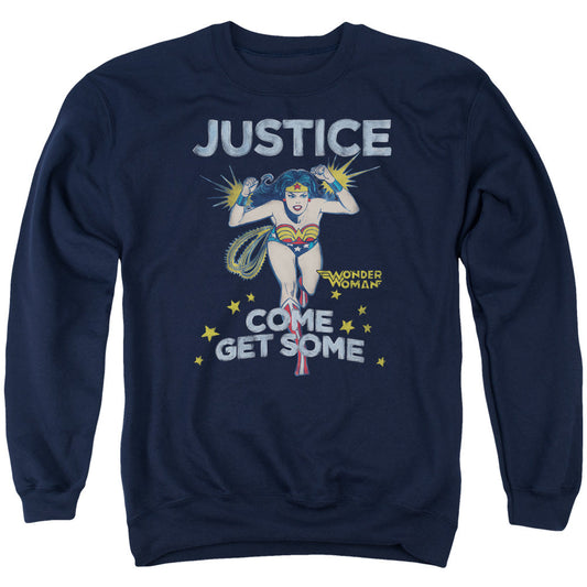 DC Comics Get Some Mens Crewneck Sweatshirt Navy Blue Officially Licensed