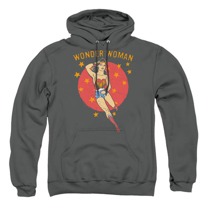 Dc Wonder Circle Mens Hoodie Charcoal Officially Licensed