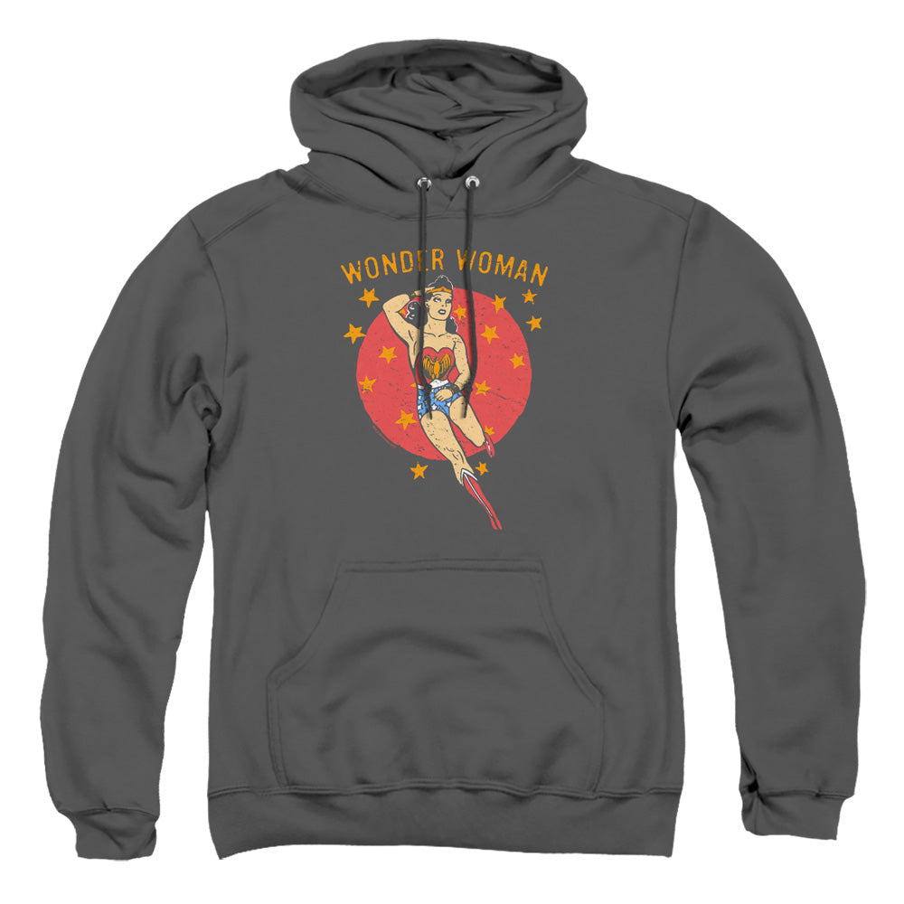 Dc Wonder Circle Mens Hoodie Charcoal Officially Licensed