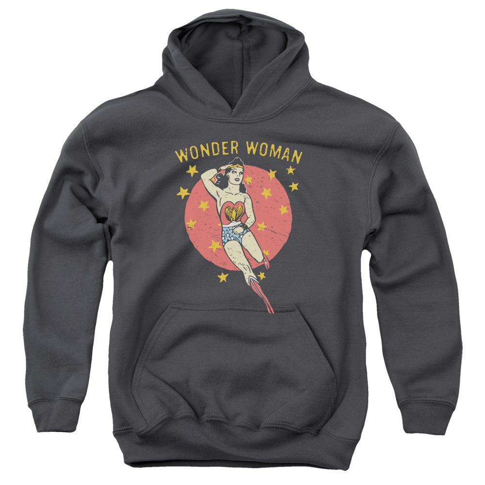 DC Comics Wonder Circle Kids Youth Hoodie Charcoal Officially Licensed