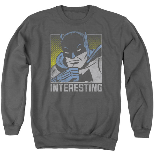 DC Comics Interesting Mens Crewneck Sweatshirt Charcoal Officially Licensed