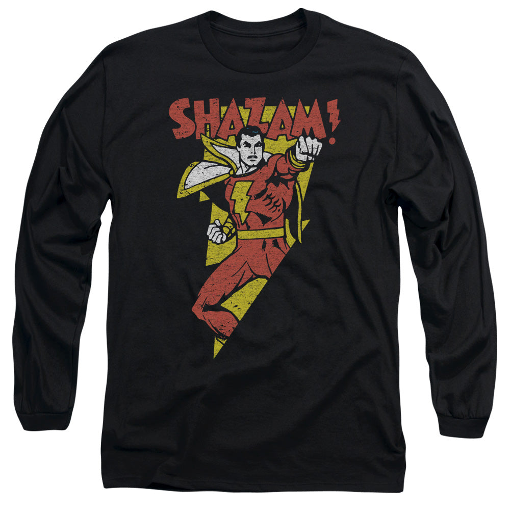 DC Comics in Bolt Mens Long Sleeve Shirt Black Officially Licensed
