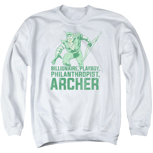 DC Comics Archer Mens Crewneck Sweatshirt White Officially Licensed
