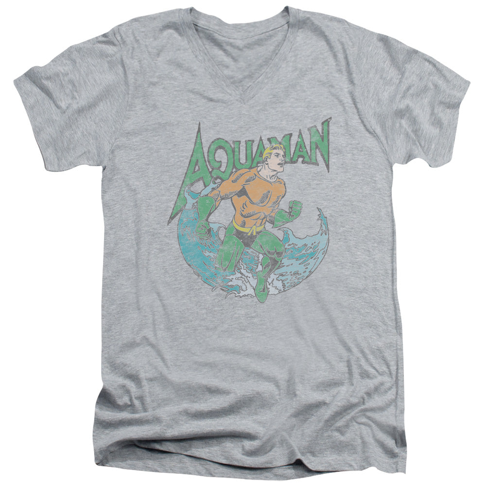 DC Comics Marco Mens Slim Fit V Neck T Shirt Athletic Heather Officially Licensed