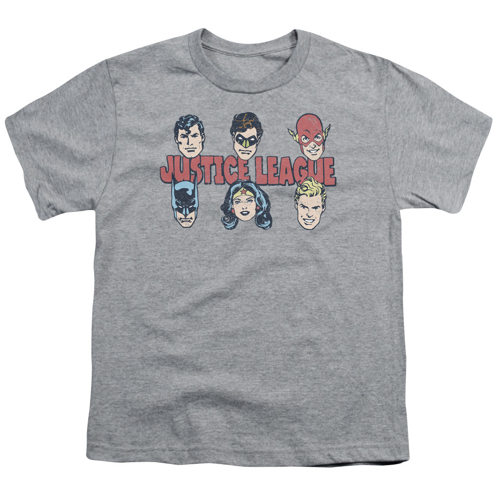 DC Comics Justice Lineup Kids Youth T Shirt Athletic Heather Officially Licensed