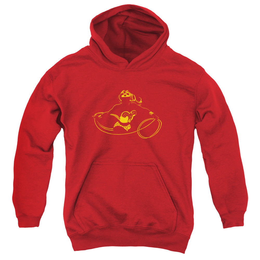 DC Comics Wonder Min Kids Youth Hoodie Red Officially Licensed