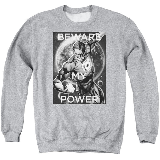 DC Comics Power Mens Crewneck Sweatshirt Athletic Heather Officially Licensed
