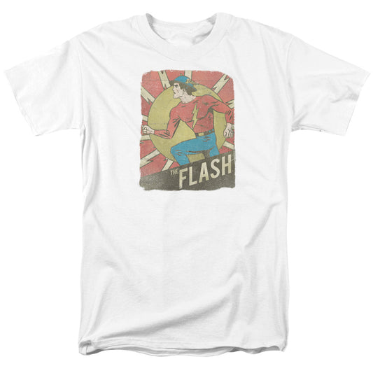 Dc Flash Tattered Poster Mens T Shirt White Officially Licensed