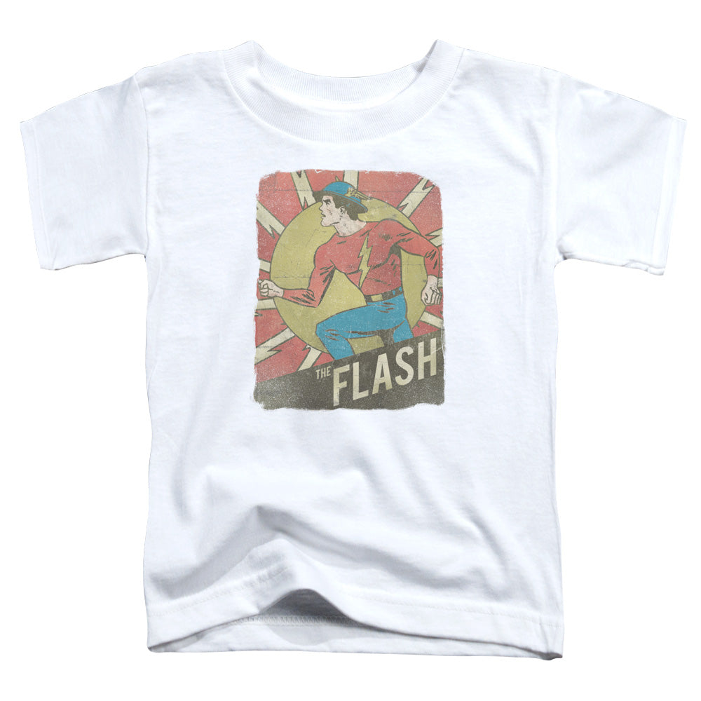 DC Comics Flash Tattered Poster Toddler Kids Youth T Shirt White Officially Licensed