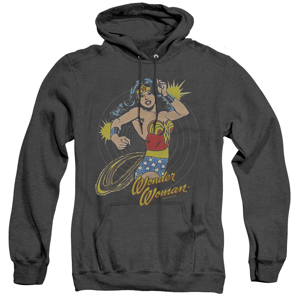 DC Comics Spinning Heather Mens Hoodie Black Officially Licensed