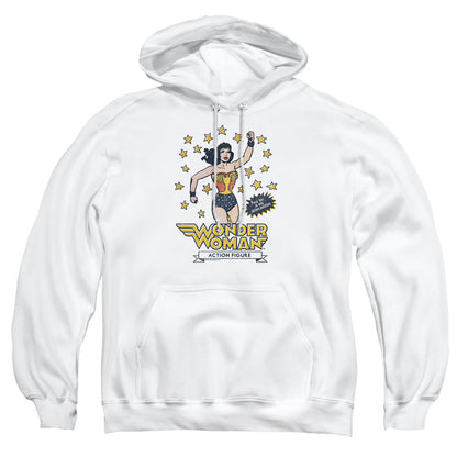 Dc Action Figure Mens Hoodie White Officially Licensed