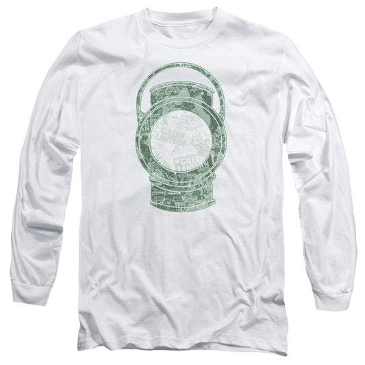 DC Comics Lantern Cover Mens Long Sleeve Shirt White Officially Licensed
